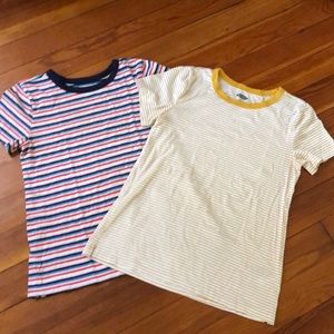 (2) ON Striped Tees